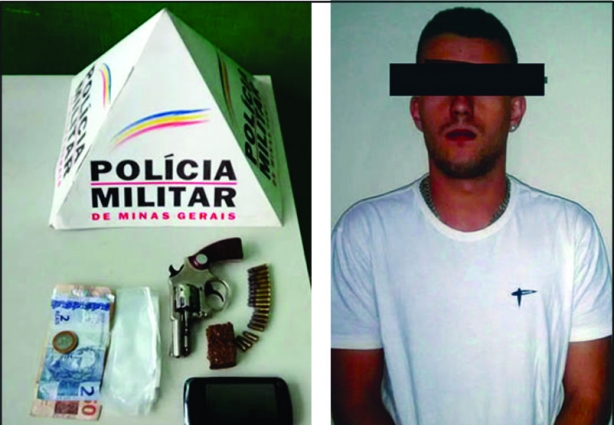 O rapaz foi preso por porte ilegal de arma de fogo que foi encontrada em seu quarto