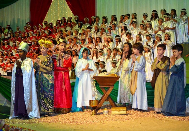 A representação do presépio vivo foi um dos pontos altos da Cantata de Natal