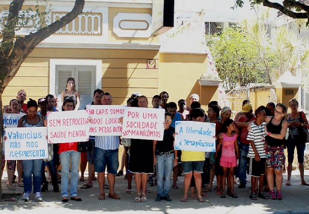 O pessoal do Caps fez um protesto contra o novo Coordenador Nacional de Saúde Mental