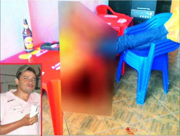 Alex Sandro levou cerca de oito tiros enquanto bebia cerveja em um bar, sozinho, no in&iacute;cio da noite deste s&aacute;bado, em Muria&eacute;