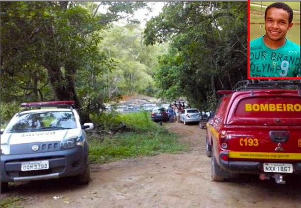 Geovane morreu afogado na cachoeira Paraíso, na tarde deste sábado, em Miraí