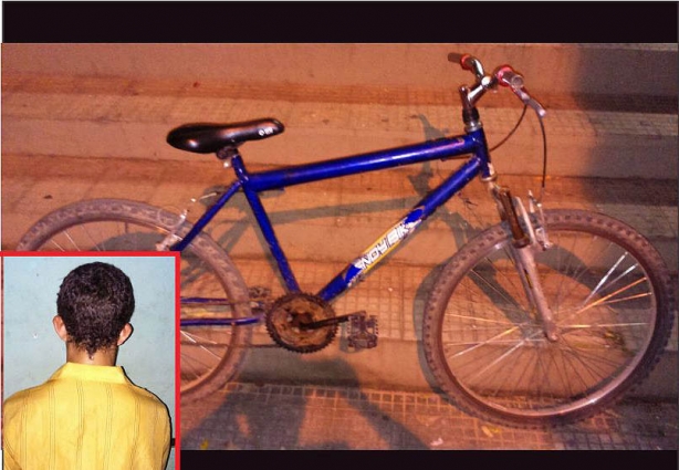 A bicicleta foi recuperada e o autor do furto preso no começo da noite desta quarta-feira, 13