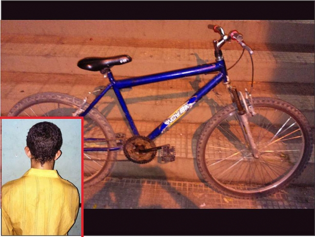 A bicicleta foi recuperada e o autor do furto preso no come&ccedil;o da noite desta quarta-feira, 13
