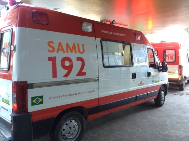 A Unidade do SAMU prestou socorro &agrave; vitima do acidente em Sobral Pinto que fez exames no Hospital de Cataguases