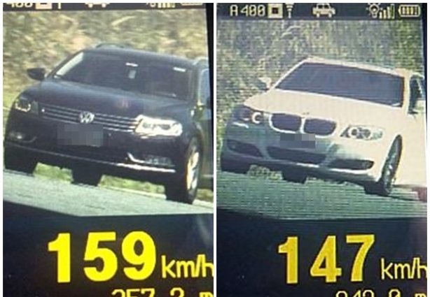 Veículos trafegando em excesso de velocidade foram flagrados pelos radares móveis da PRF
