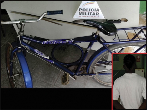 O rapaz foi preso e dentro de sua casa foi encontrada a bicicleta roubada e o fac&atilde;o usado durante a pr&aacute;tica do delito