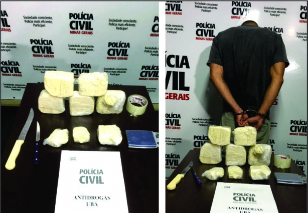 Além da prisão do universitário foram apreendidos cerca de três quilos de cocaína, balança de precisão e material para embalar e fracionar drogas