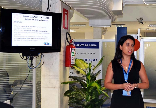 Vanessa apresentou detalhes da mobilização interna da Caixa contra dengue, zika e chinkungunya