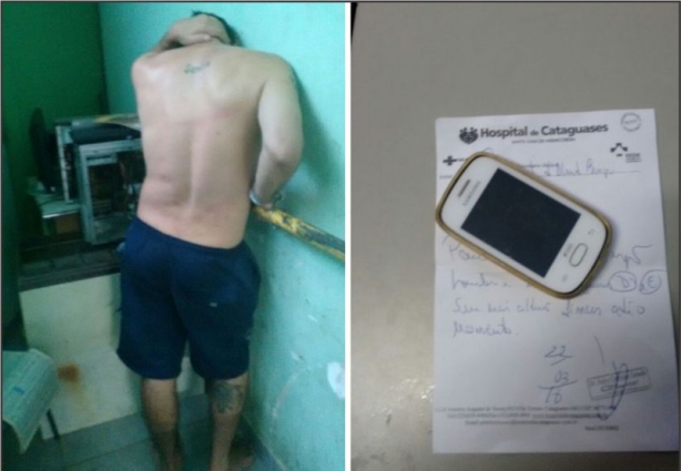 A tentativa de furtar o aparelho celular não deu certo e o rapaz acabou detido pela Polícia Militar