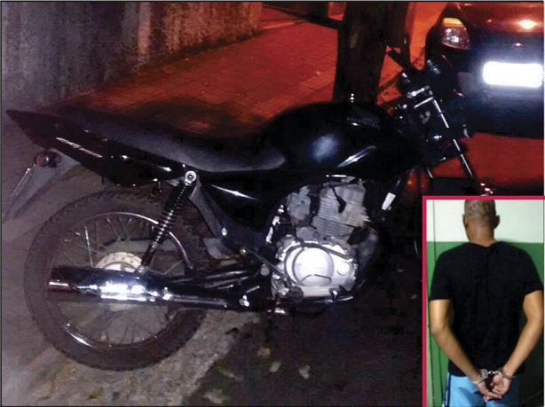O autor do furto foi encontrado pela PM enquanto desmontava a motocicleta para vender as pe&ccedil;as