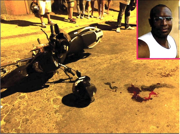 A motocicleta ficou tombada no meio da rua e os policiais n&atilde;o encontraram perfura&ccedil;&otilde;es de bala no ve&iacute;culo nem no capacete