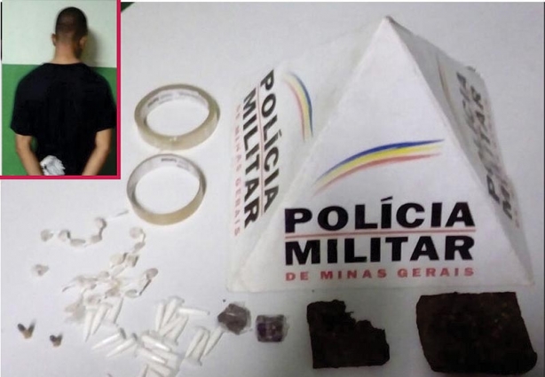 Parte da droga foi encontrada com o rapaz e o restante em sua residência, de acordo com a Polícia Militar