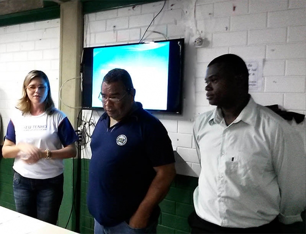 Eliane Medeiros, diretora da UNOPAR, Ivan Rosa diretor do Caic e Marcos Gabriel da empresa de Contabilidade