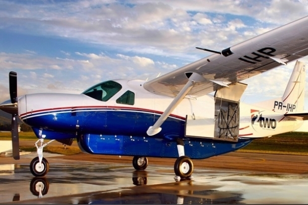 Aeronaves modelo Cessna Grand Caravan 208, como esta, com capacidade 9 passageiros far&atilde;o o percurso (Foto: twoaviation.com.br)