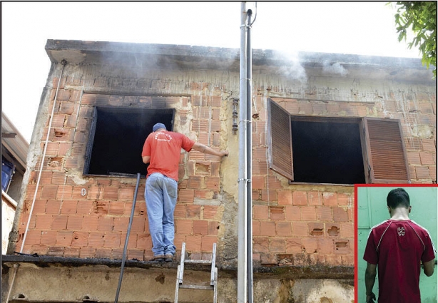 Traficantes teriam colocado fogo no imóvel já que um dos moradores estaria lhes devendo dinheiro de droga 