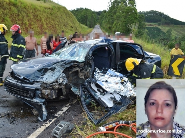 A condutora do Marea morreu no local e foi identificada como sendo Maria Silvia Dutra Baptista
