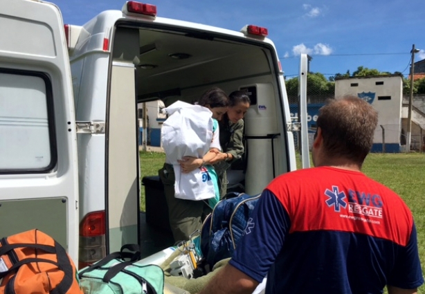 O bebê, um menino, que estava passando bem, foi levado para o Biocor Instituto, em Belo Horizonte