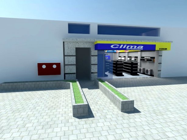 Projeto da fachada da loja da Clima Refrigera&ccedil;&atilde;o em Cataguases, que dever&aacute; ser inaugurada em breve