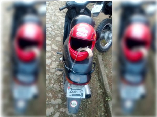 A moto Biz Honda foi recuperada por a&ccedil;&otilde;es dos policiais do Grupo GEPMOR e de Itamarati de Minas