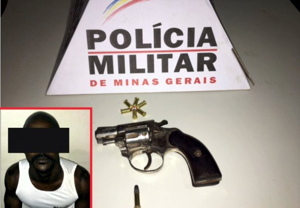 O rapaz foi preso por posse ilegal de arma de fogo e levado à Delegacia de Polícia