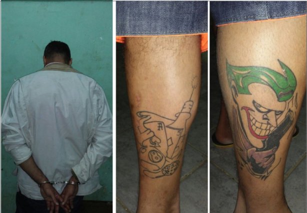 Aquelas tatuagens, segundo a Polícia, possuem significado entre os criminosos