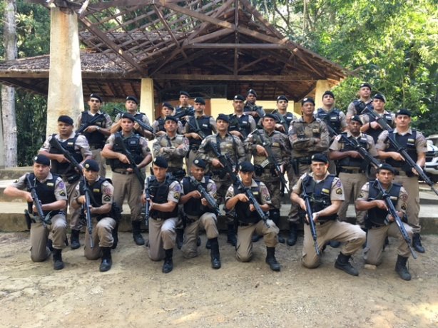 Um grupo de policiais militares que integra a 146&ordf; Companhia de Pol&iacute;cia de Cataguases participou do treinamento