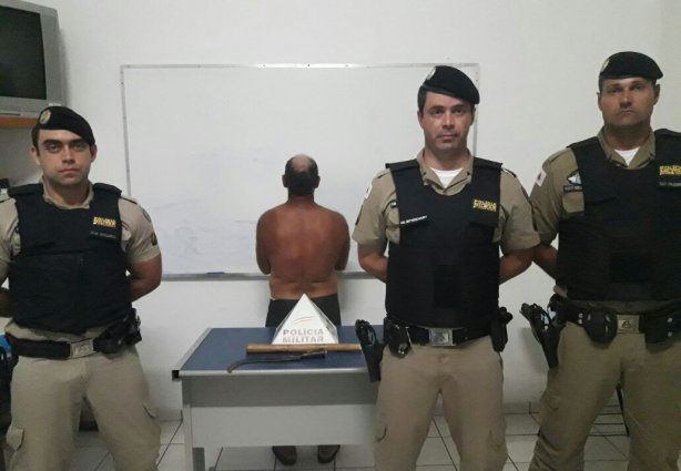 A Policia Militar prendeu o suspeito que confessou o crime
