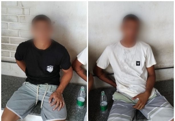 Os dois jovens foram presos dentro de um supermercado na região central de Muriaé.