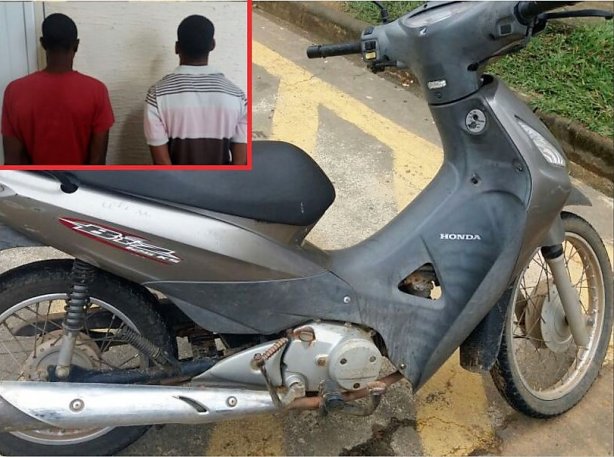 A motocicleta e a esmerilhadeira foram recuperadas e os suspeitos presos por tr&aacute;fico de drogas