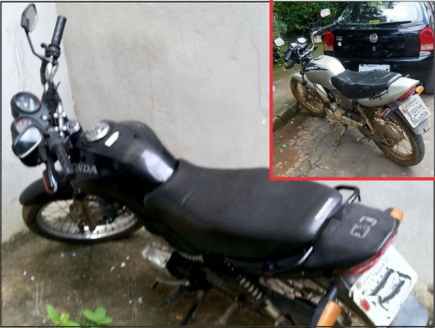 As duas motocicletas foram recuperadas pela Pol&iacute;cia Militar na manh&atilde; deste domingo, 22