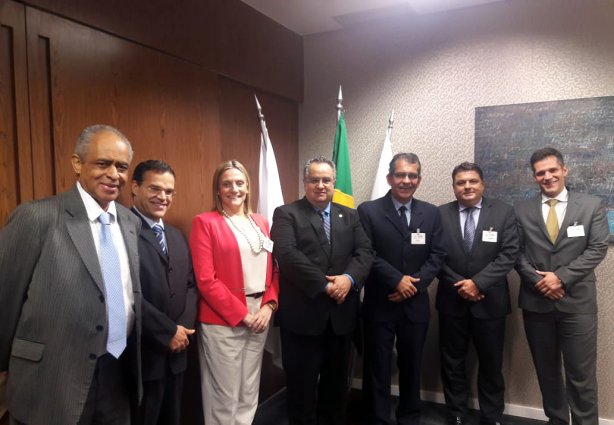 A Comitiva de representantes de Cataguases que se reuniu com o presidente do TJMG: melhorias para a região